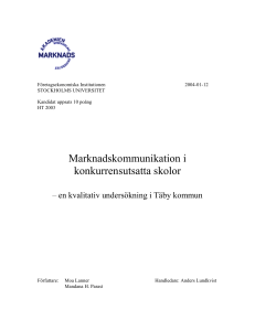 Marknadskommunikation i konkurrensutsatta