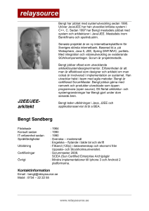 J2EE/JEE- arkitekt Bengt Sandberg