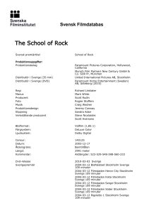 Svensk Filmdatabas - The School of Rock