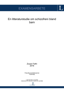 En litteraturstudie om schizofreni bland barn