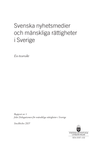 Svenska nyhetsmedier och mänskliga rättigheter i Sverige, SOU