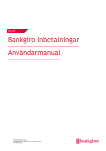 Bankgiro Inbetalningar Användarmanual