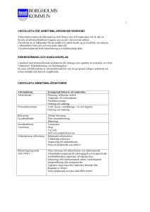 Checklista för arbetsmiljörond/skyddsrond - Intranät