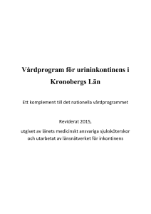 Vårdprogram för urininkontinens i Kronobergs Län
