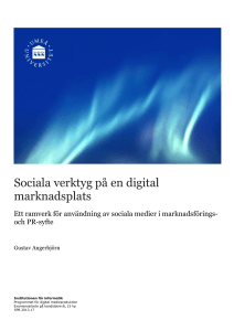 Sociala verktyg på en digital marknadsplats