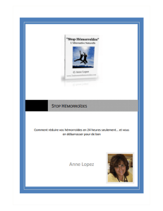 Anne Lopez Stop Hémorroïdes Livre-PDF Télécharger Gratuit