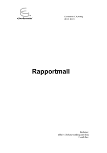 Gymnasiearbete Rappormall 2019