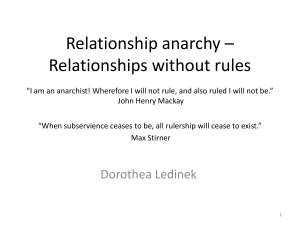 Relationship anarchy - relationships without rules