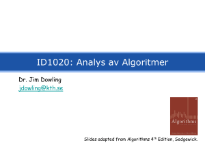 ID1020  Analys av Algoritmer