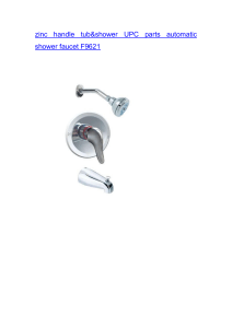 zinc handle tub&shower UPC parts automatic shower faucet F9621