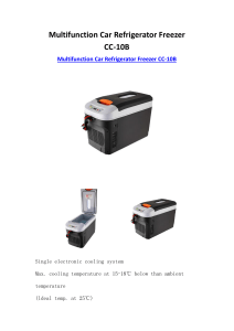 Multifunction Car Refrigerator Freezer CC-10B