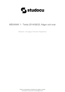 mekanik-1-tenta-20140825-fragor-och-svar