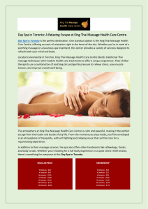 Day Spa in Toronto: A Relaxing Escape at King Thai Massage Health Care Centre