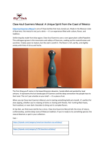 Clase Azul Guerrero Mezcal: A Unique Spirit from the Coast of Mexico